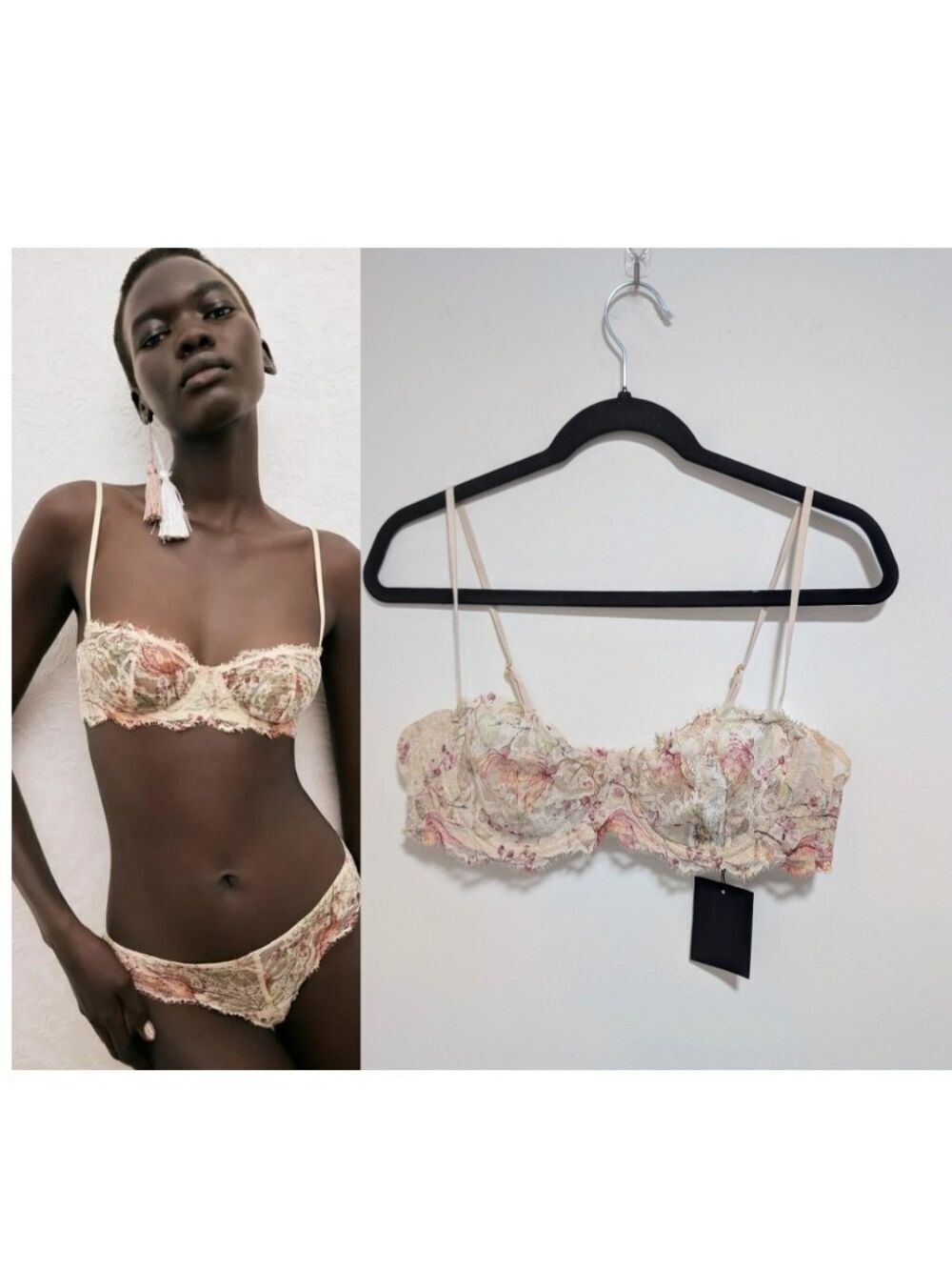 Zara | Floral Lace Underwire Bra 38B